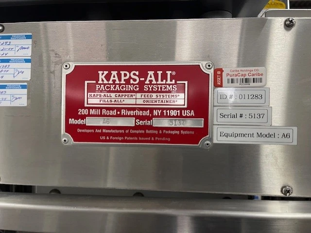 Kaps All A6 6 Spindle Inline Bottle Capper