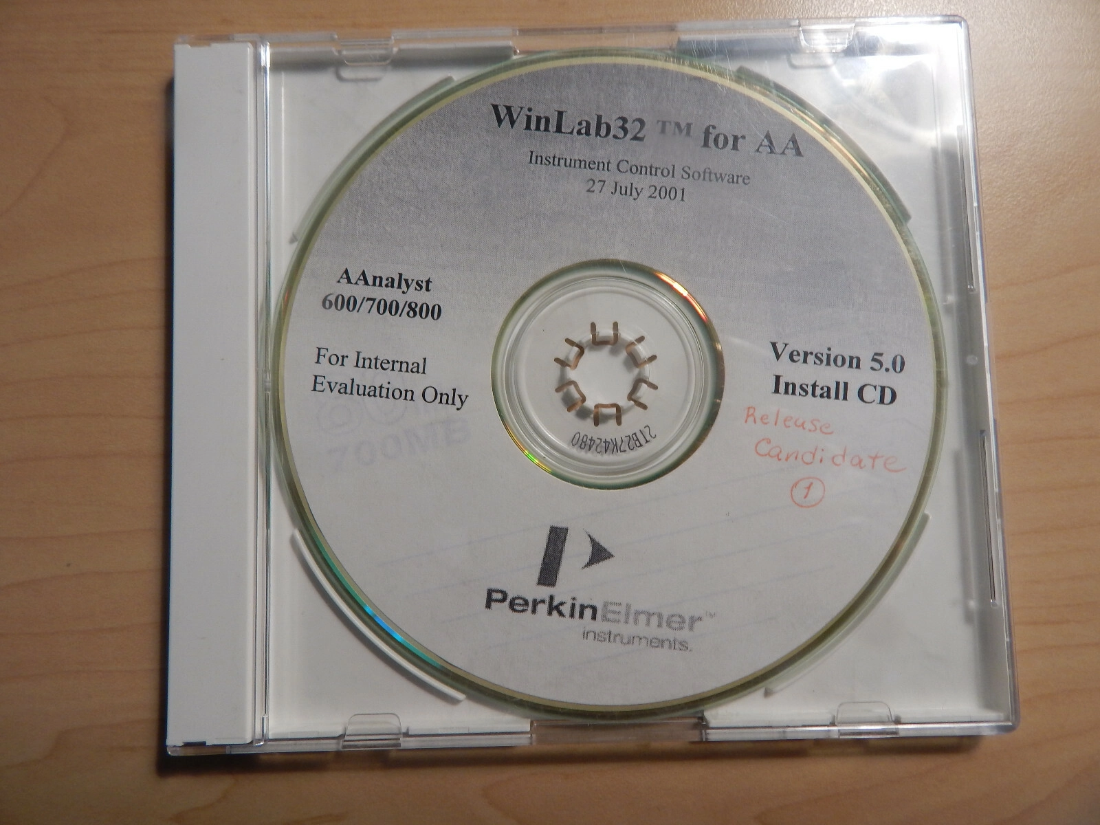 Perkin Elmer AAnalyst AA software Version 5.0