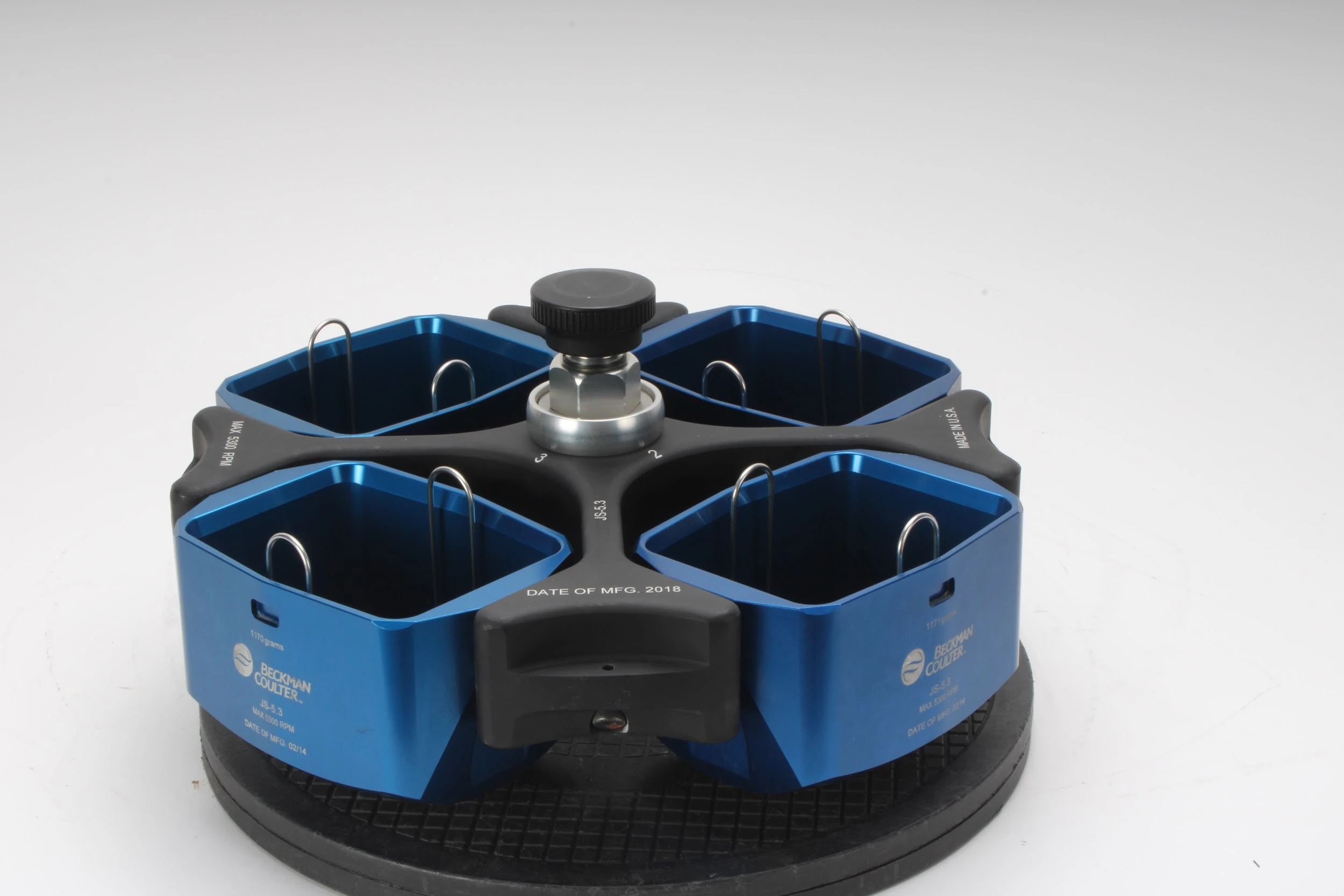 Beckman Coulter JS-5.3 Swinging Bucket Rotor With 4x Swing Buckets and Inserts