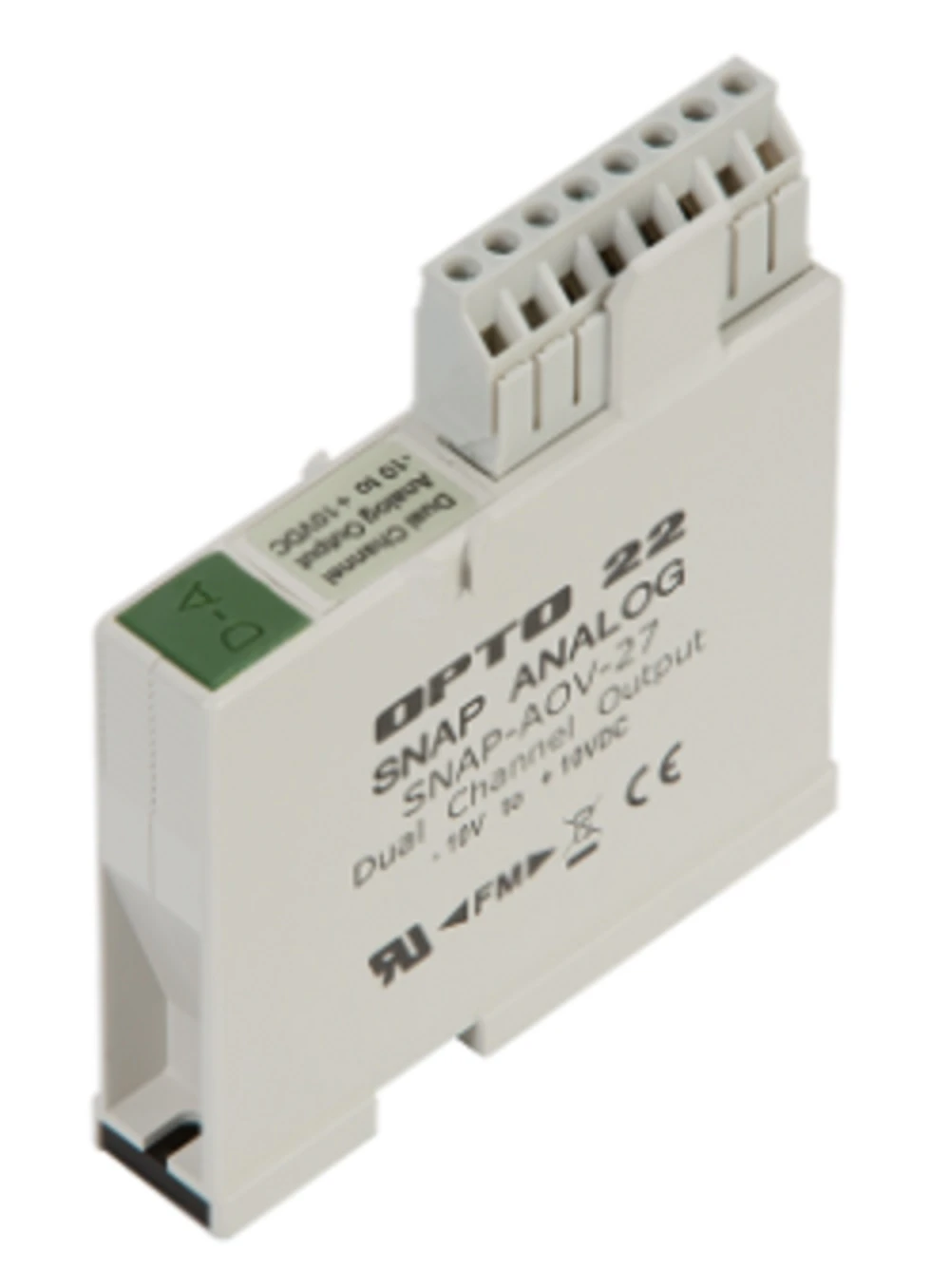 Opto 22 SNAP-AOV-27 SNAP 2-Ch -10 to +10VDC Bipolar Analog Voltage Output Module