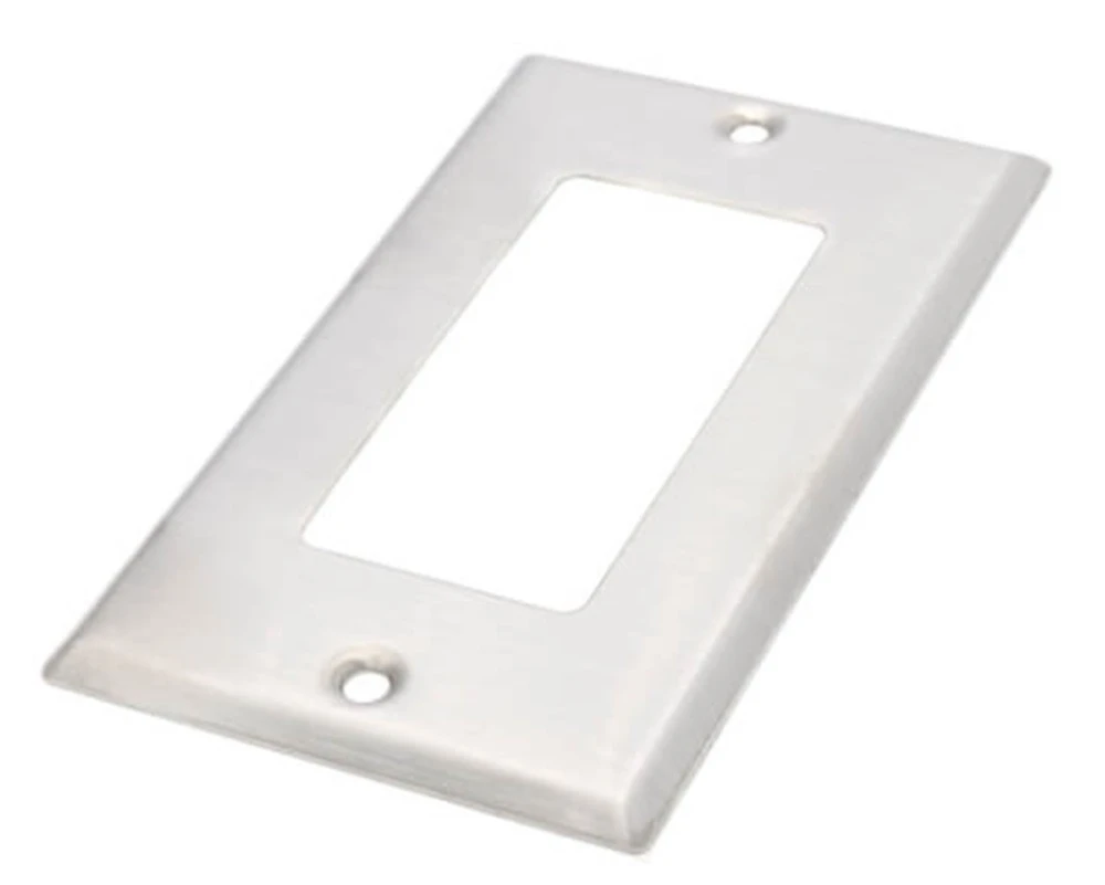 Leviton 84401-40 1-Gang Electric Midway Wall Plate, Decora/GFCI, Stainless Steel