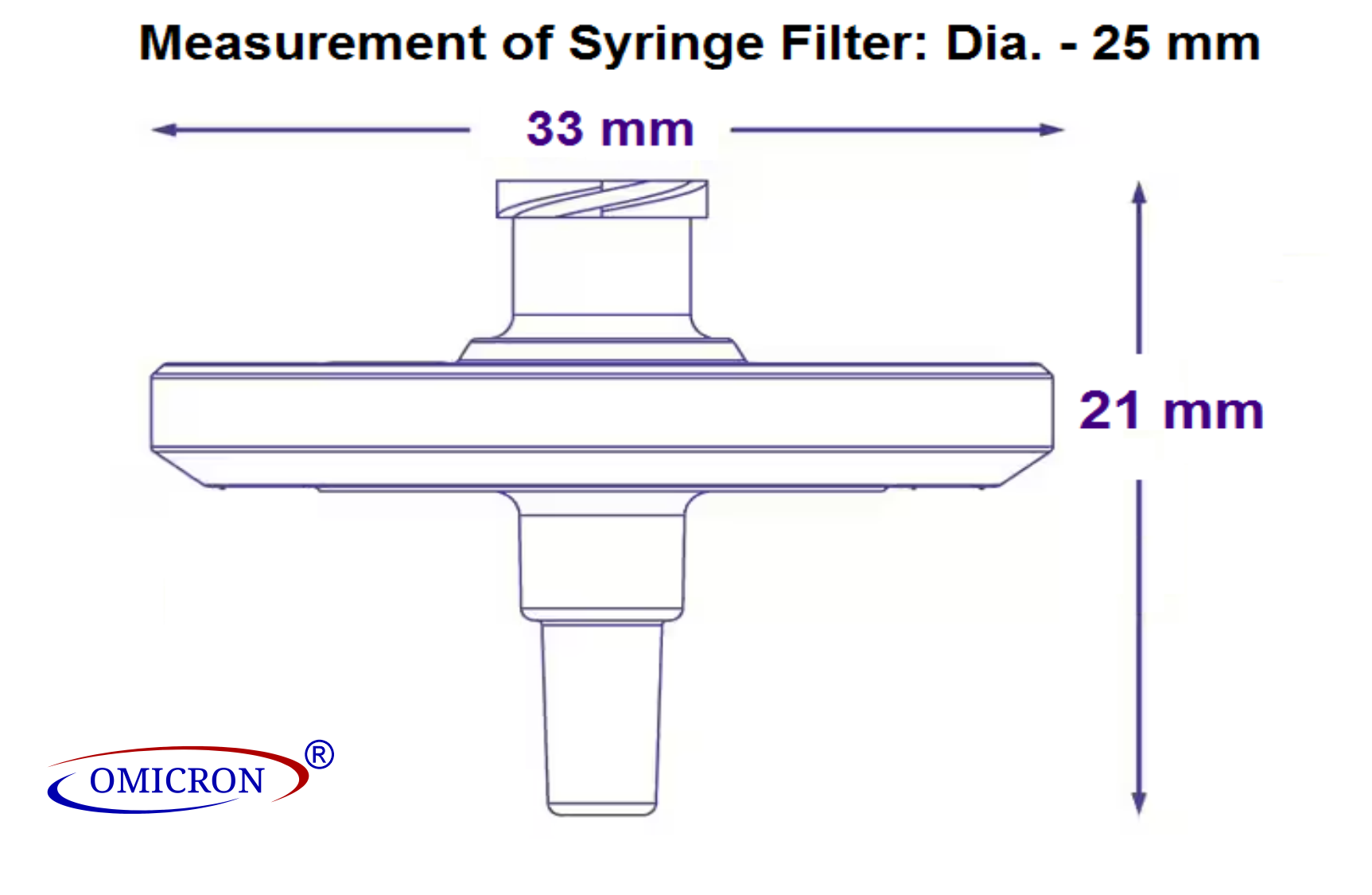 OMICRON® Nylon Syringe Filters, HPLC Certified, Non-Sterile, Pack of 100