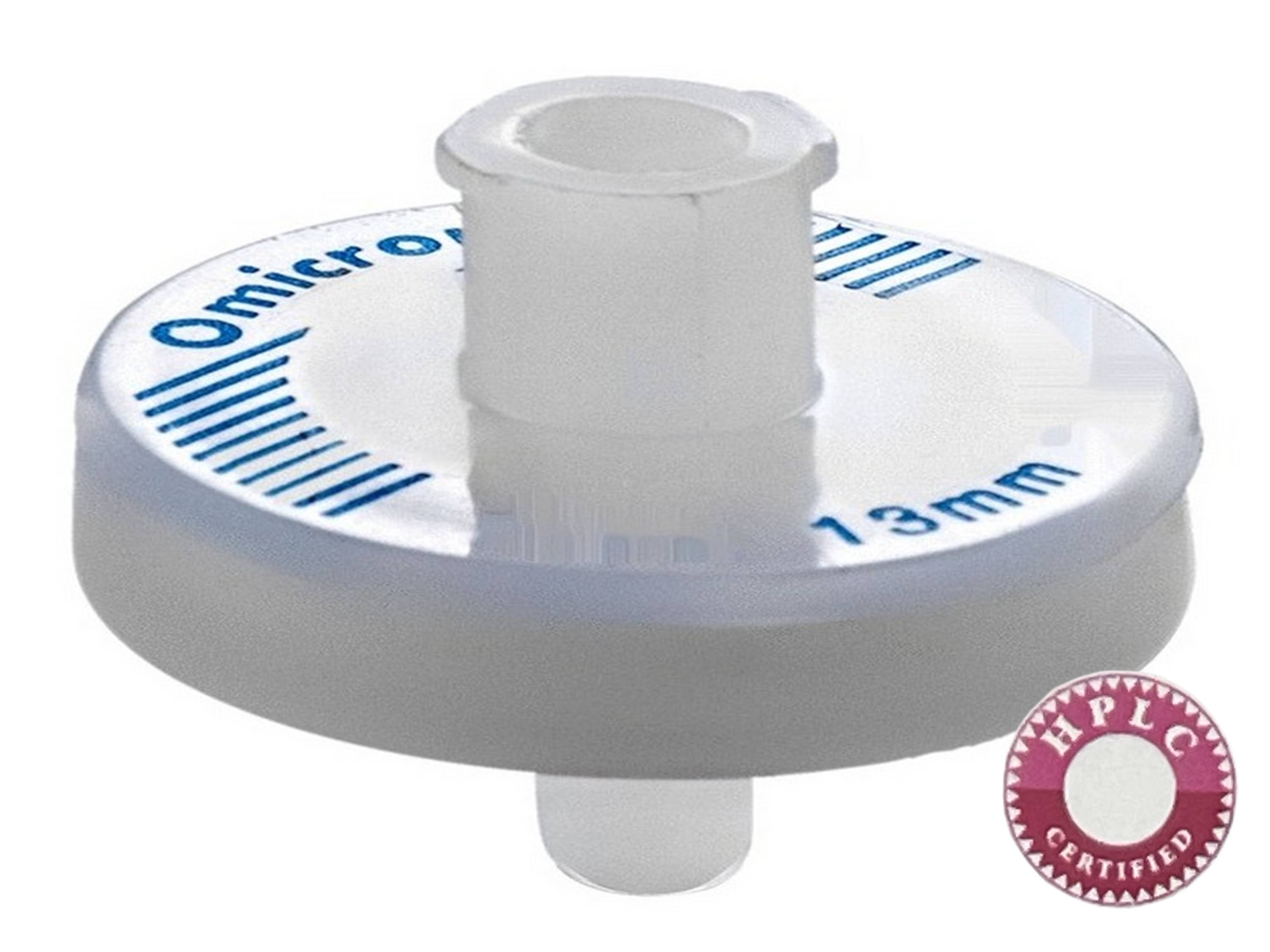 OMICRON® PTFE(Hydrophilic) Syringe Filter, HPLC Certified, Non-sterile, (Pack of 100)