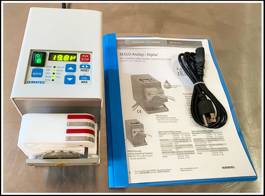 ISMATEC Reglo 4 Cassette Dispensing Pump w WARRANTY
