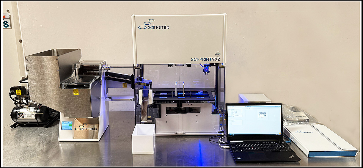 Scinomix Sci-Print VX2 Tube Labeling &amp; Handling System w WARRANT