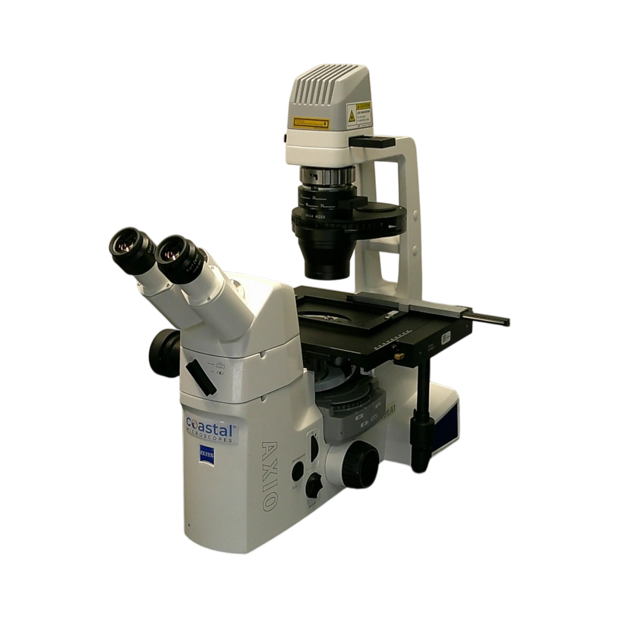 Zeiss Axio Vert.A1 Inverted FL-LED Phase Contrast Fluorescence Microscope.