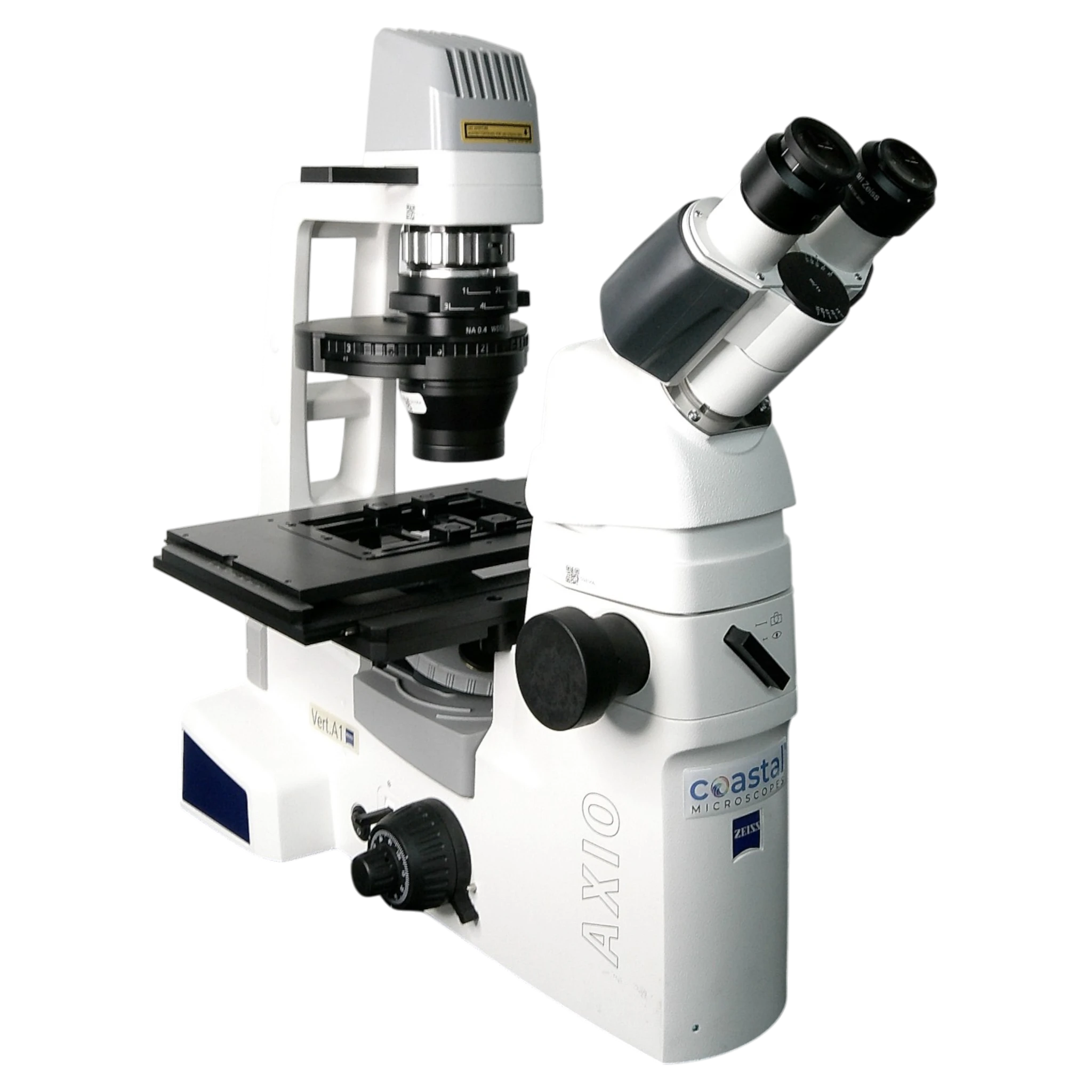 Zeiss Axio Vert.A1 FL Inverted Phase Contrast Fluorescence Microscope.