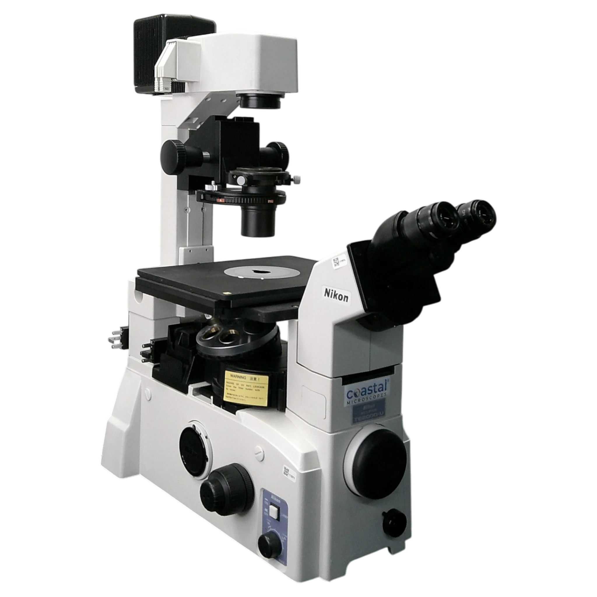 Nikon<br /> Eclipse TE2000-U Inverted Phase Contrast Fluorescence Microscope.