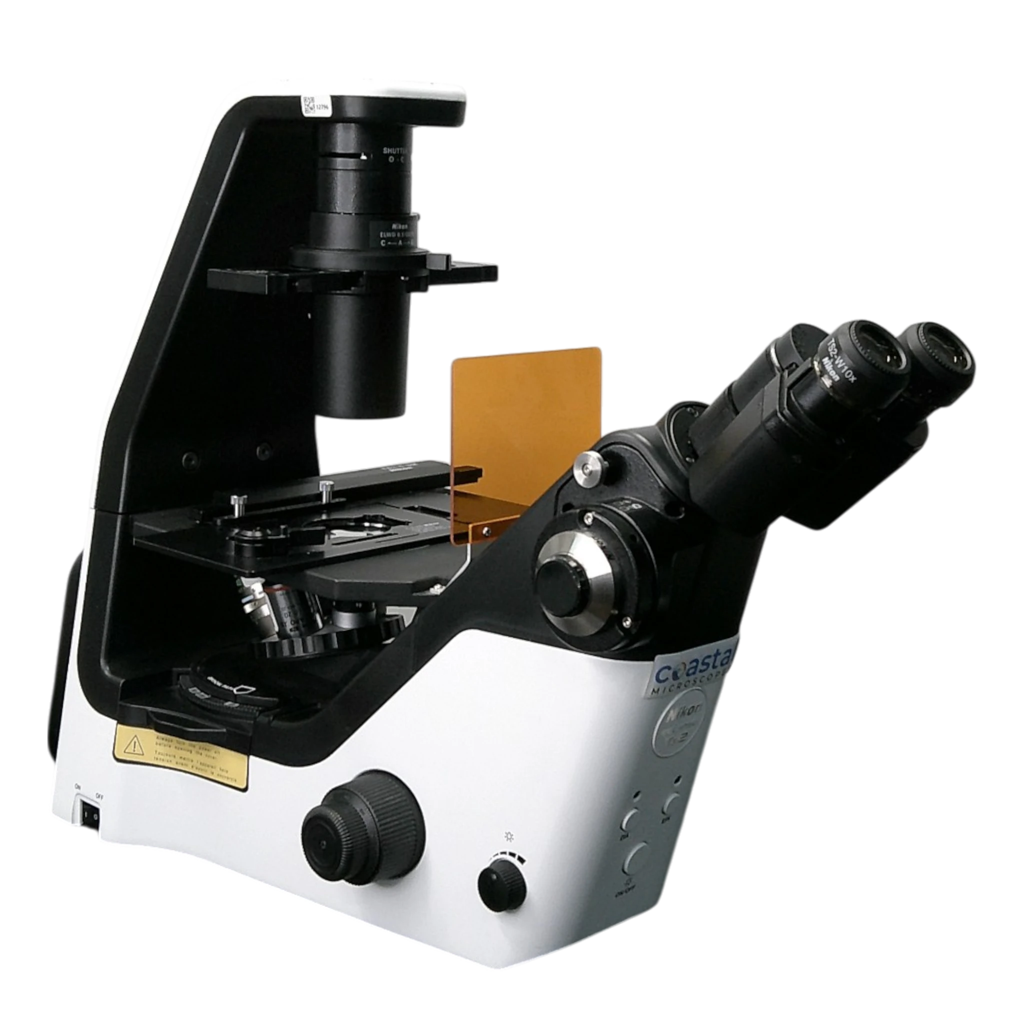 Nikon Eclipse TS2FL Inverted Trinocular Phase Contrast Fluorescence Microscope.
