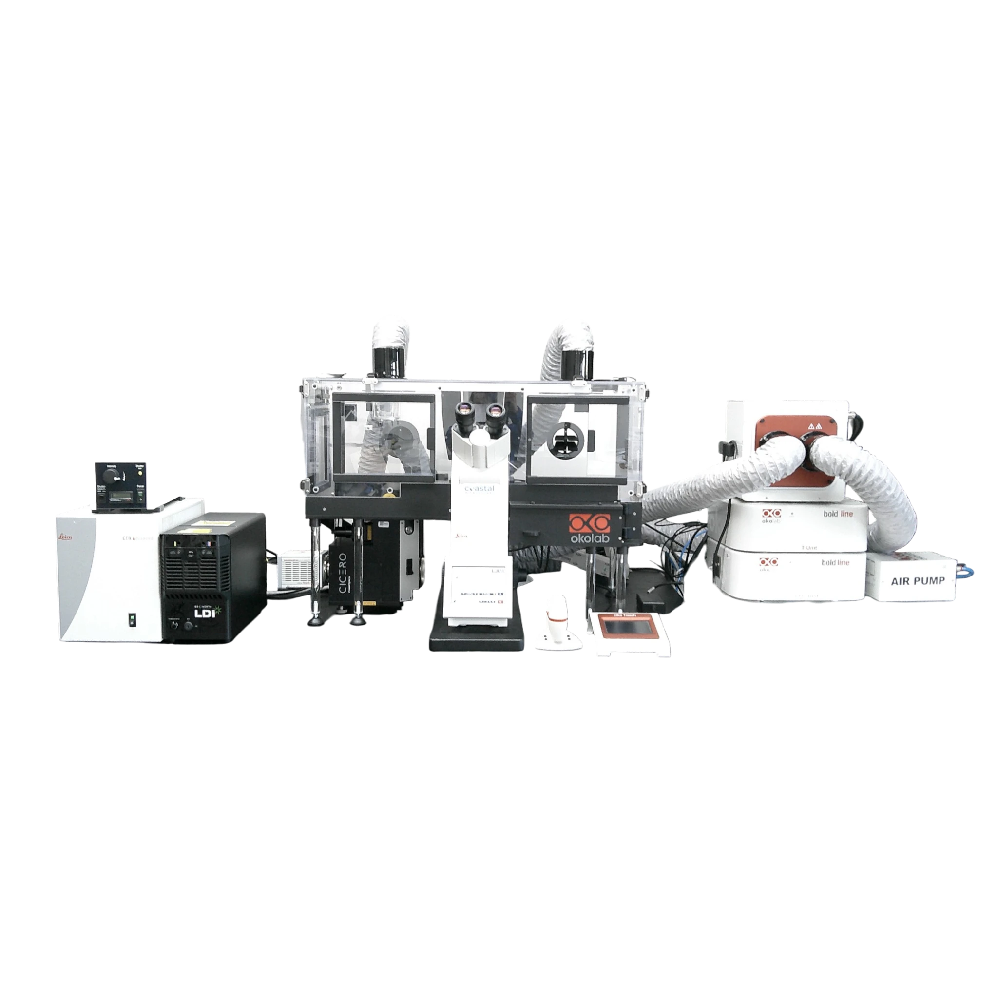 Leica DMI8 Inverted Phase Contrast Fluorescence Motorized w/ optional AFC Microscope.