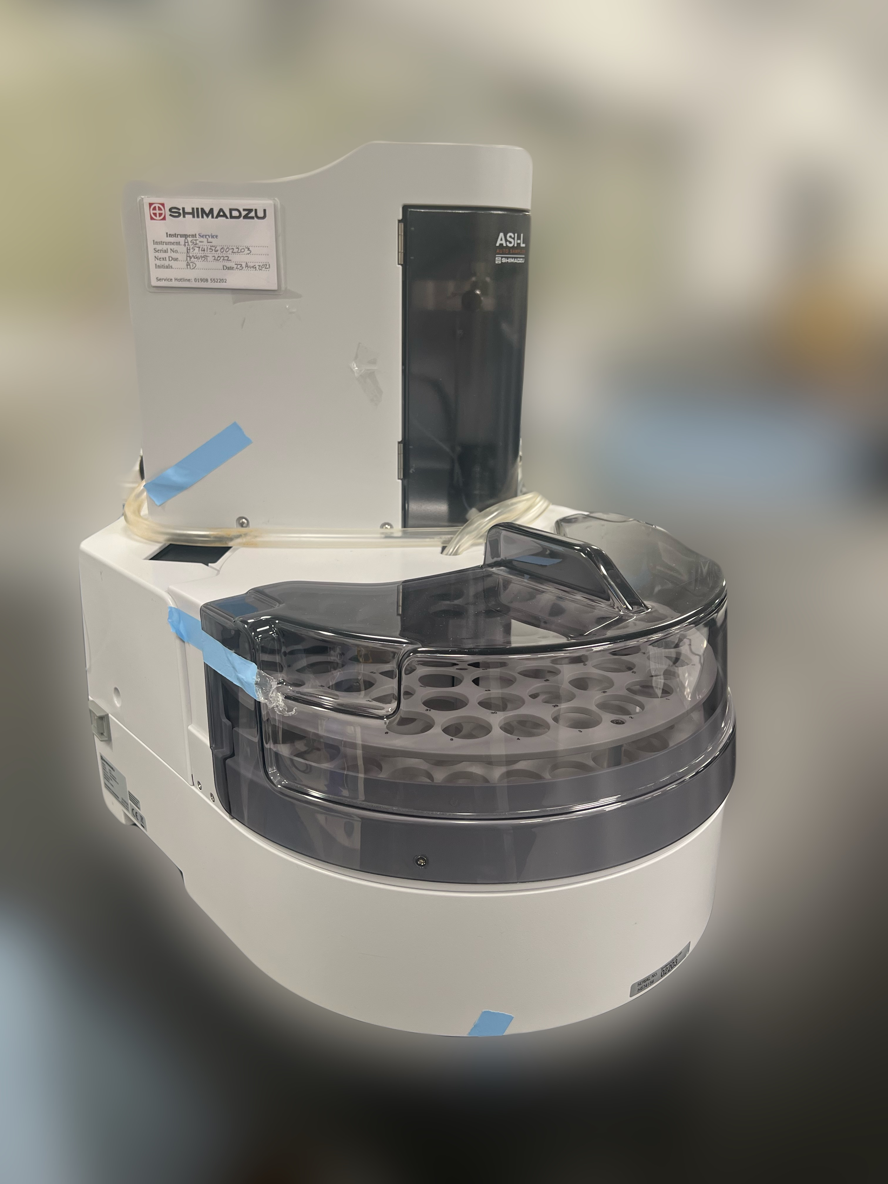 Shimadzu ASI-L Auto Sampler – Cat# 638-93200-58, S/N H57415602203 – Serviced Aug 2021 – Good Condition