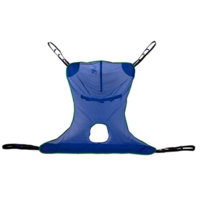 Dynarex Full Body Sling w/ Commode Opening - Mesh, X-Large, Blue, 1/Bx 10742XL