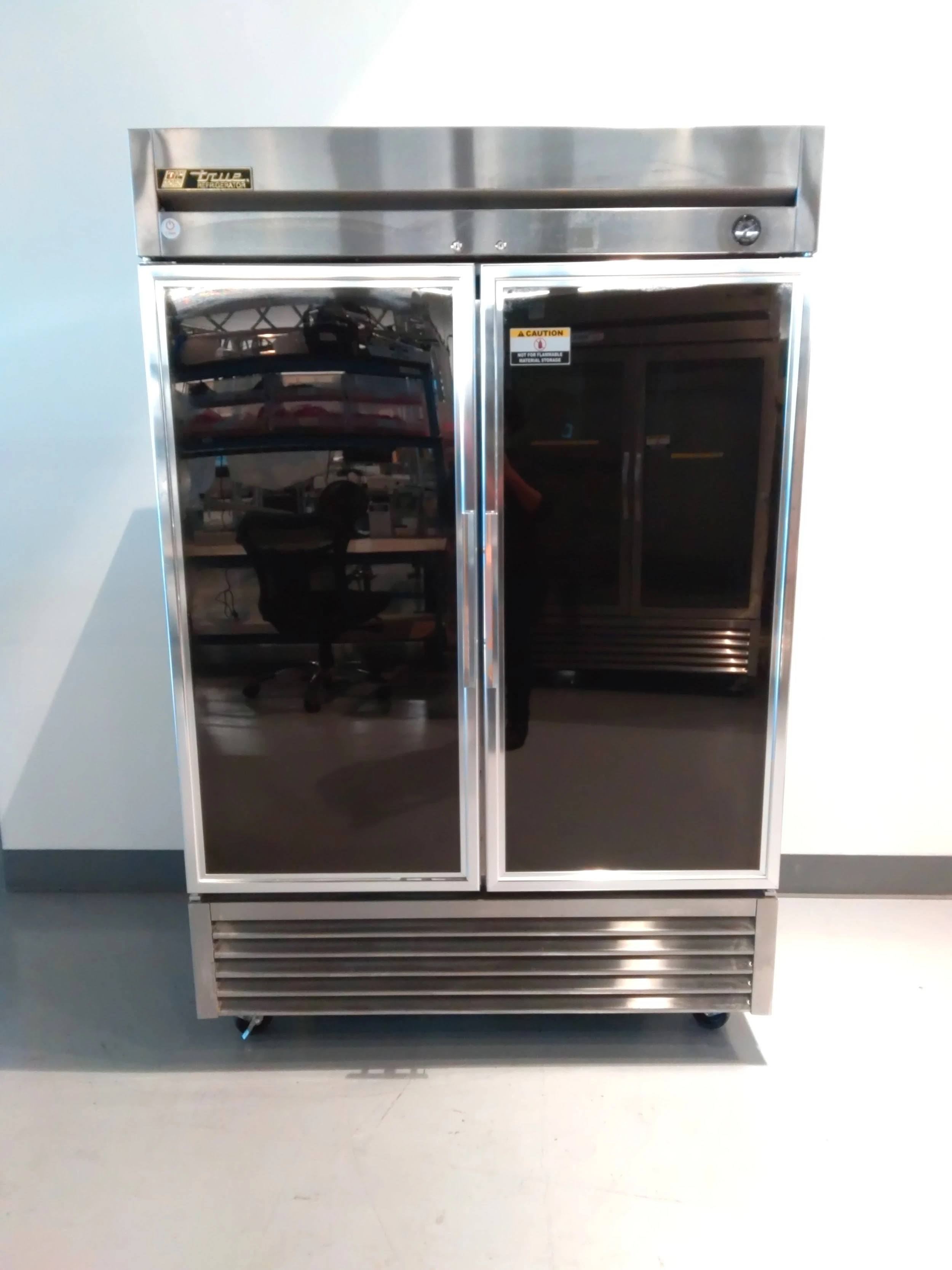 True T-49G-LD 54" Glass Door Reach-In Refrigerator W/ Plastic Drawers Dividers