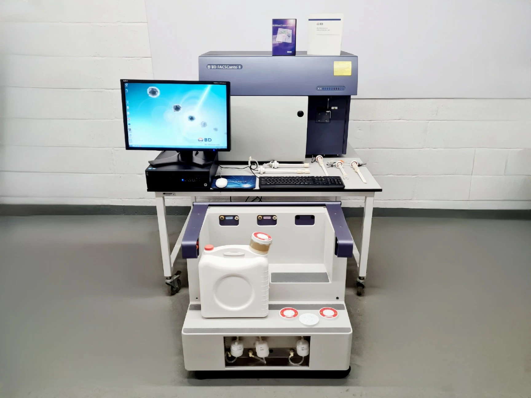 BD FACSCanto II Flow Cytometer with Fluidics Cart, PC, Software &amp; Accessories