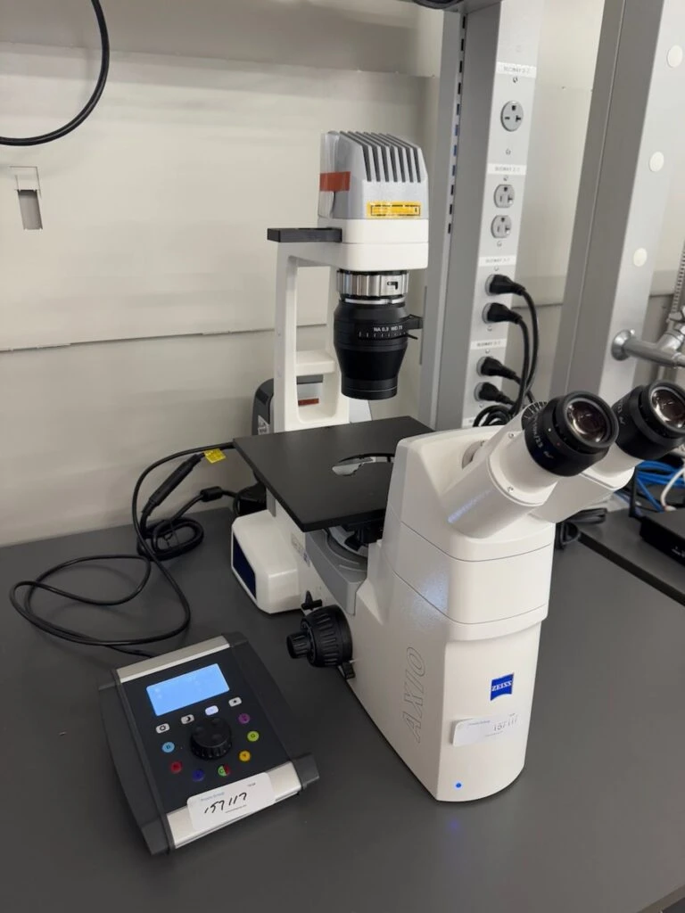 Zeiss Axio Vert.A1 Microscope, with Colibri 7 and controller (Mfg. 2022)