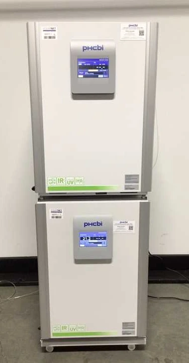 PHCBI MCO-170AICUVHL-PA Double Stack CO2 Incubators 5.8 cu.ft. (165 L) -Mfg. July 2023