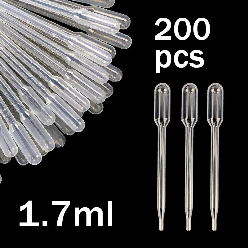 1.7ML Mini Plastic Transfer Pipettes, Oil &amp; Paint,
