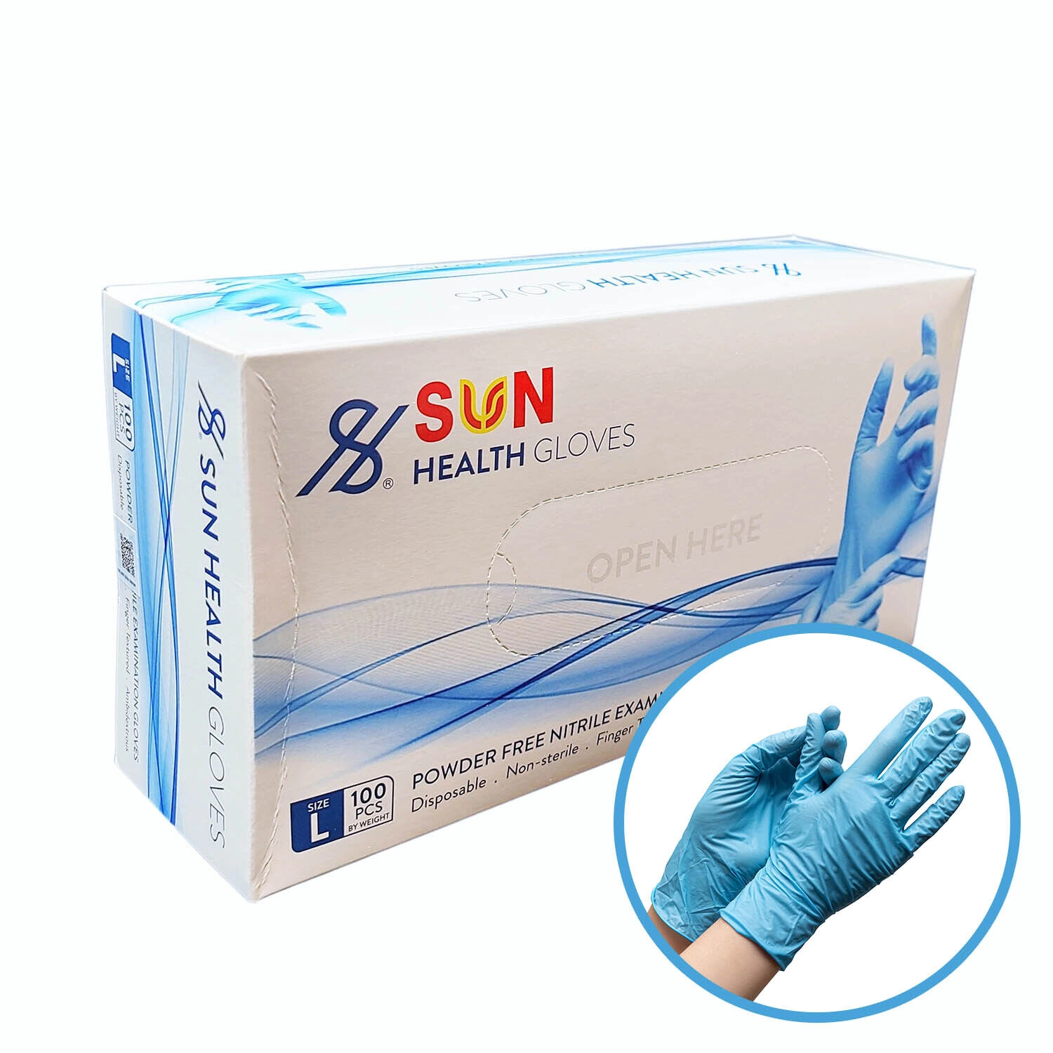 Nitrile Examination Gloves Blue, Powder Free, Disp