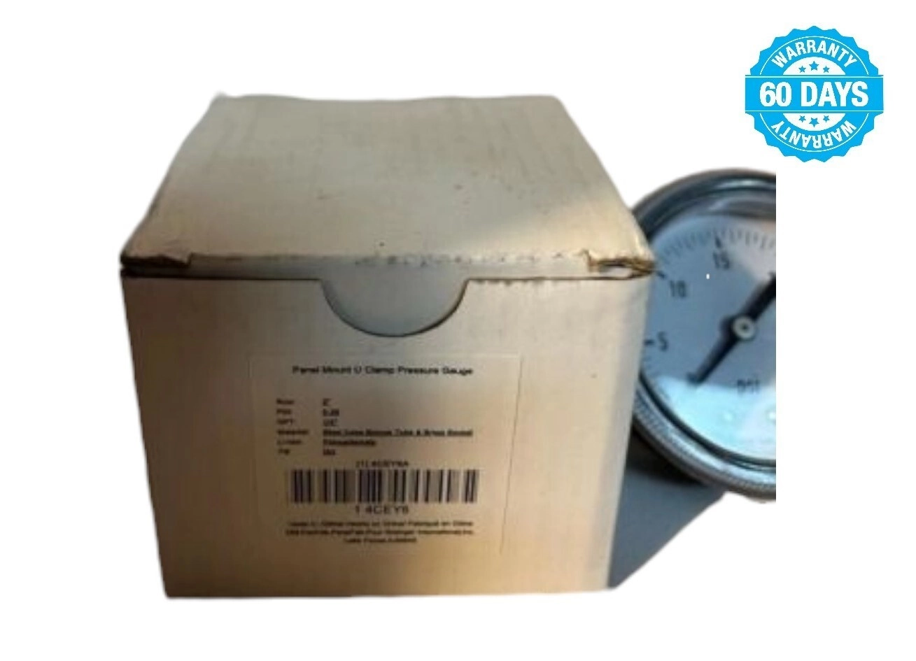 Industrial MRO 4CEY6 Panel Mount Pressure Gauge 0-