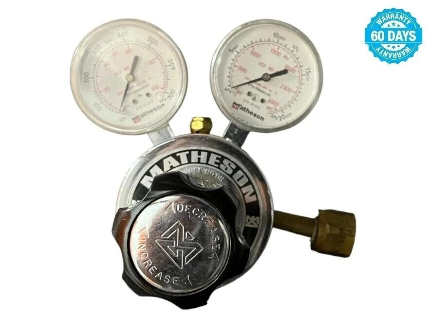 Matheson 8-350 Gas Regulator Dual Gauge 3000 PSI