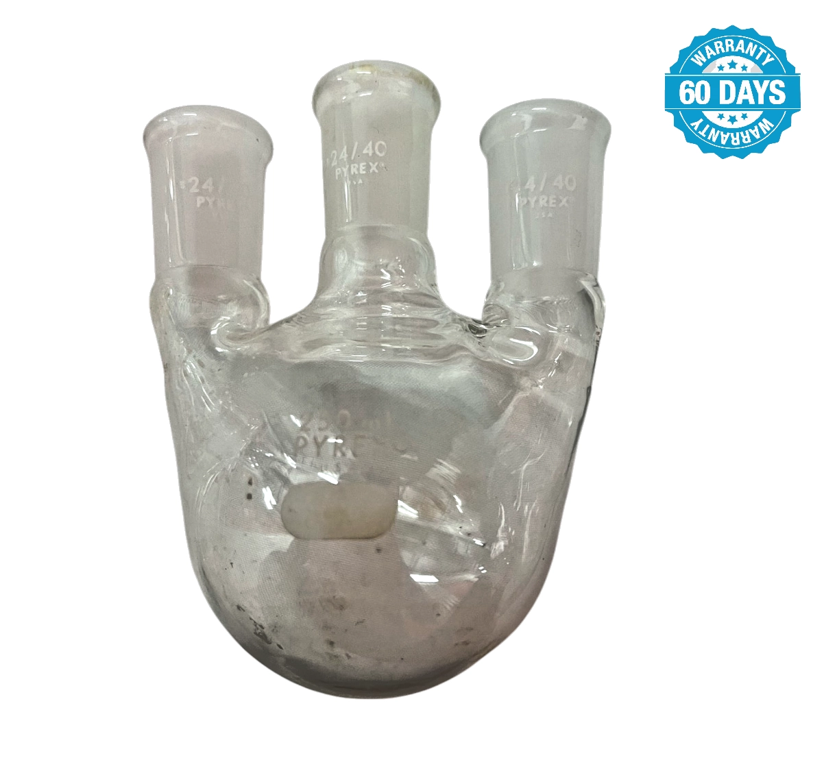 Pyrex Glass 250mL 24/40 Joints three neck vertical