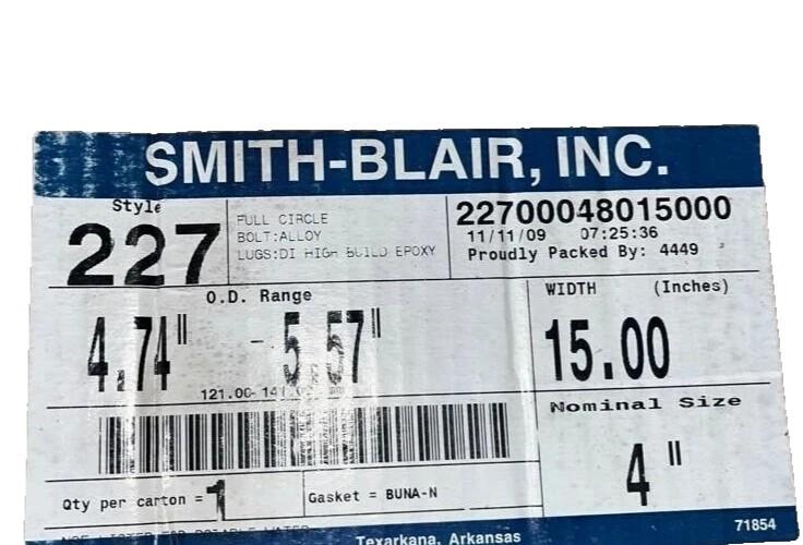 Smith Blair Style 227 Full Circle Repair Clamp 227
