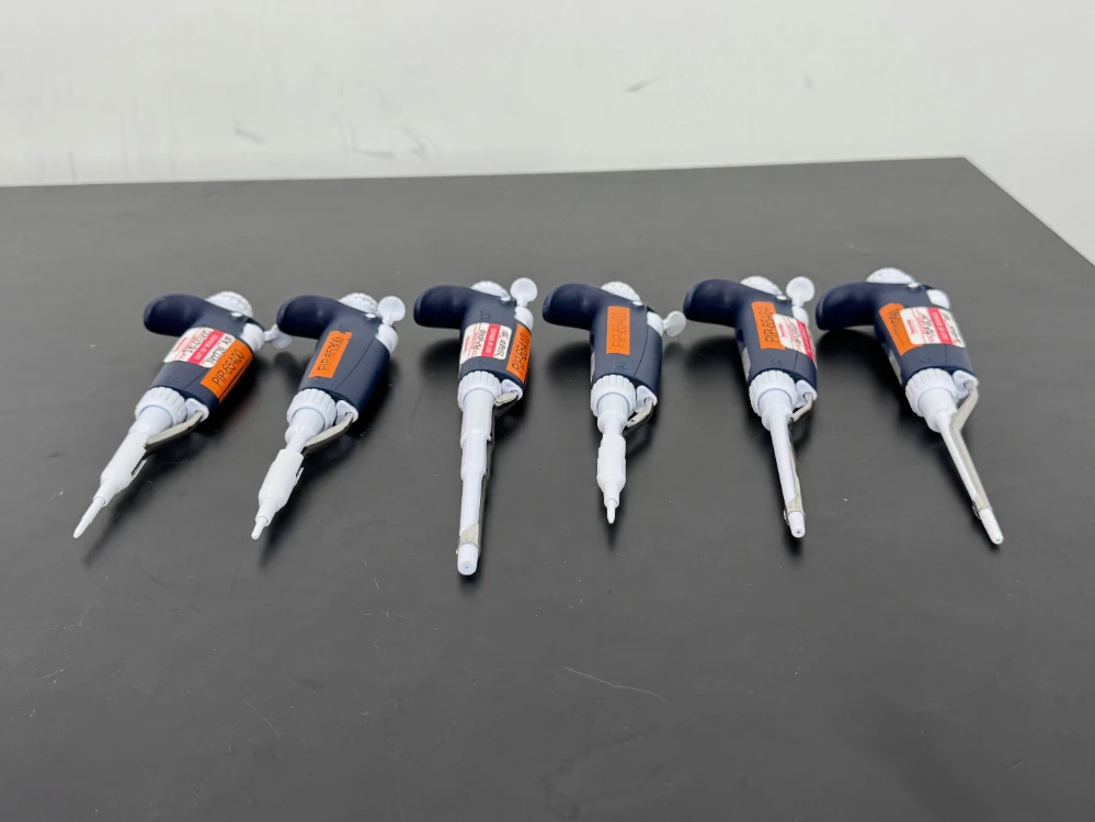 Gilson Pipetman Single Channel Pipettes - Quantity 6