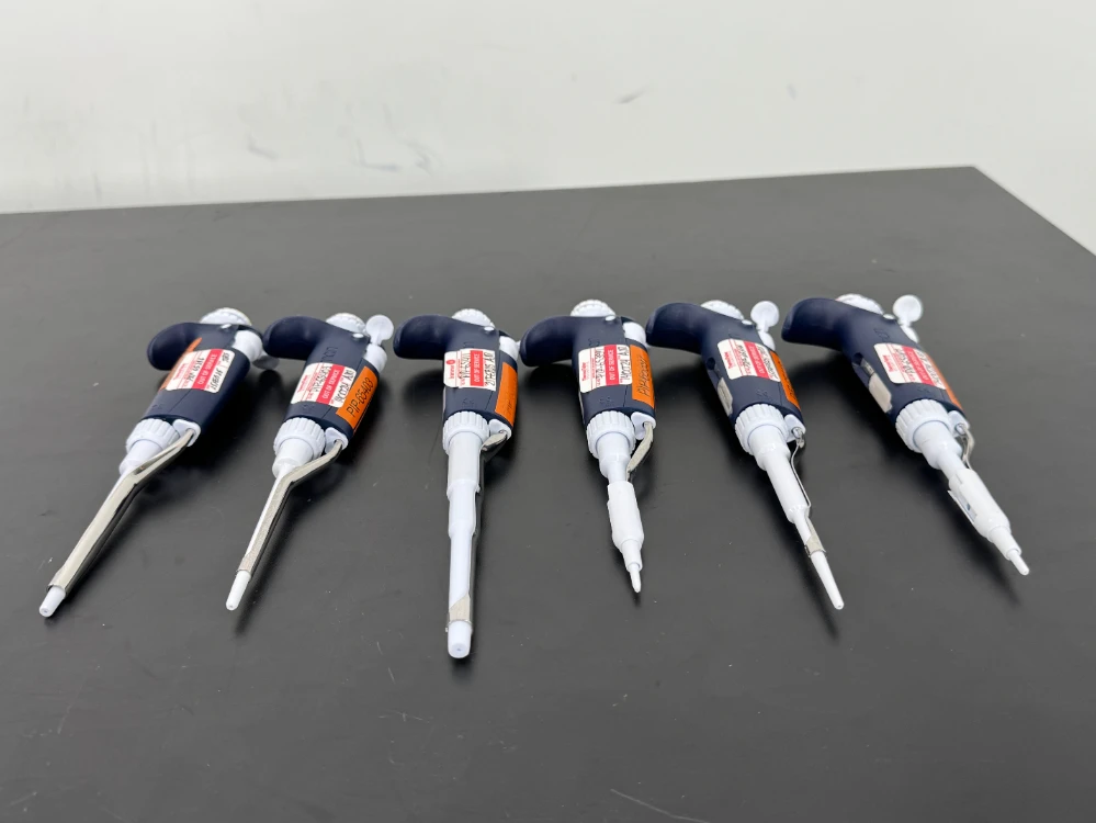 Gilson Pipetman Single Channel Pipettes - Quantity 6