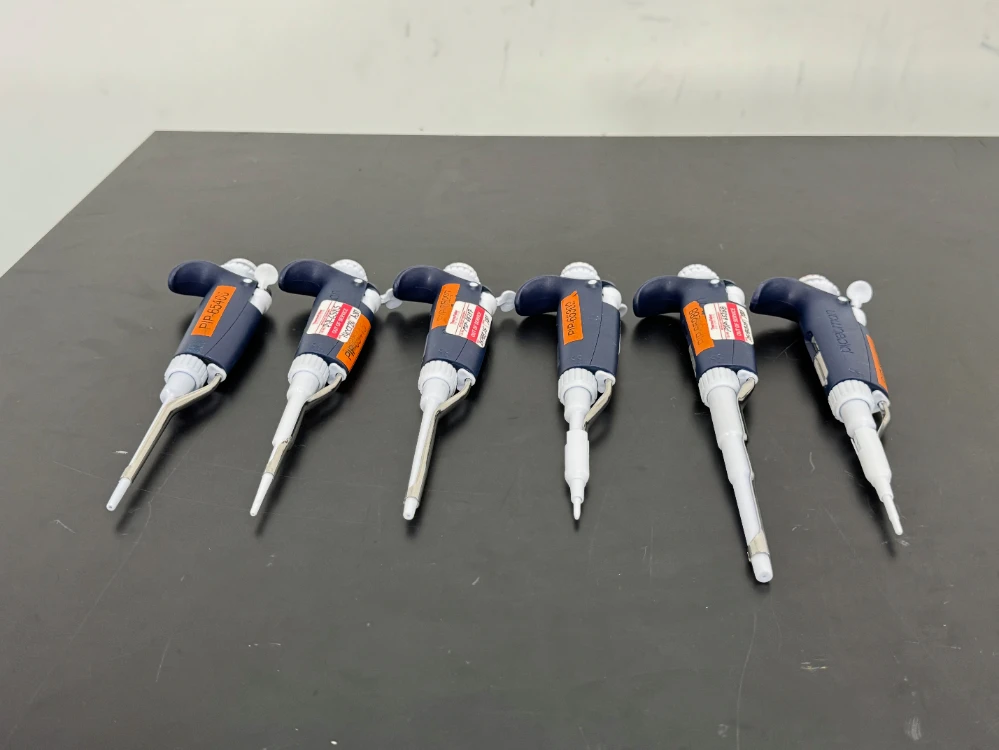 Gilson Pipetman Single Channel Pipettes - Quantity 6