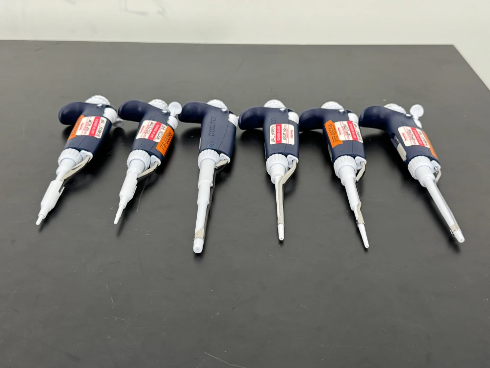 Gilson Pipetman Single Channel Pipettes - Quantity 6
