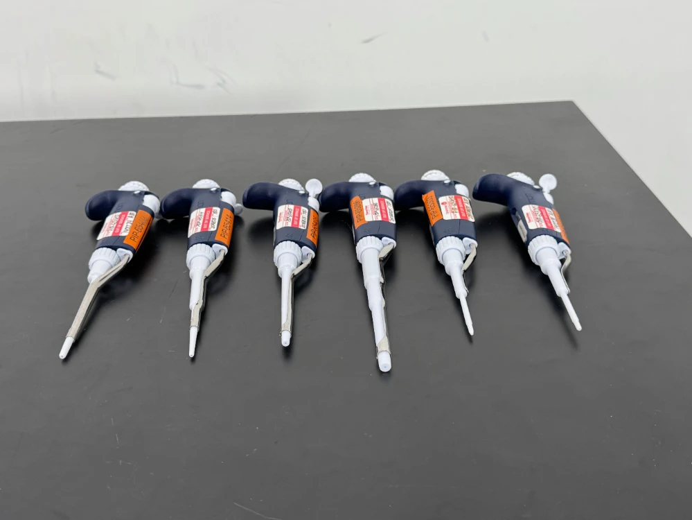 Gilson Pipetman Single Channel Pipettes - Quantity 6