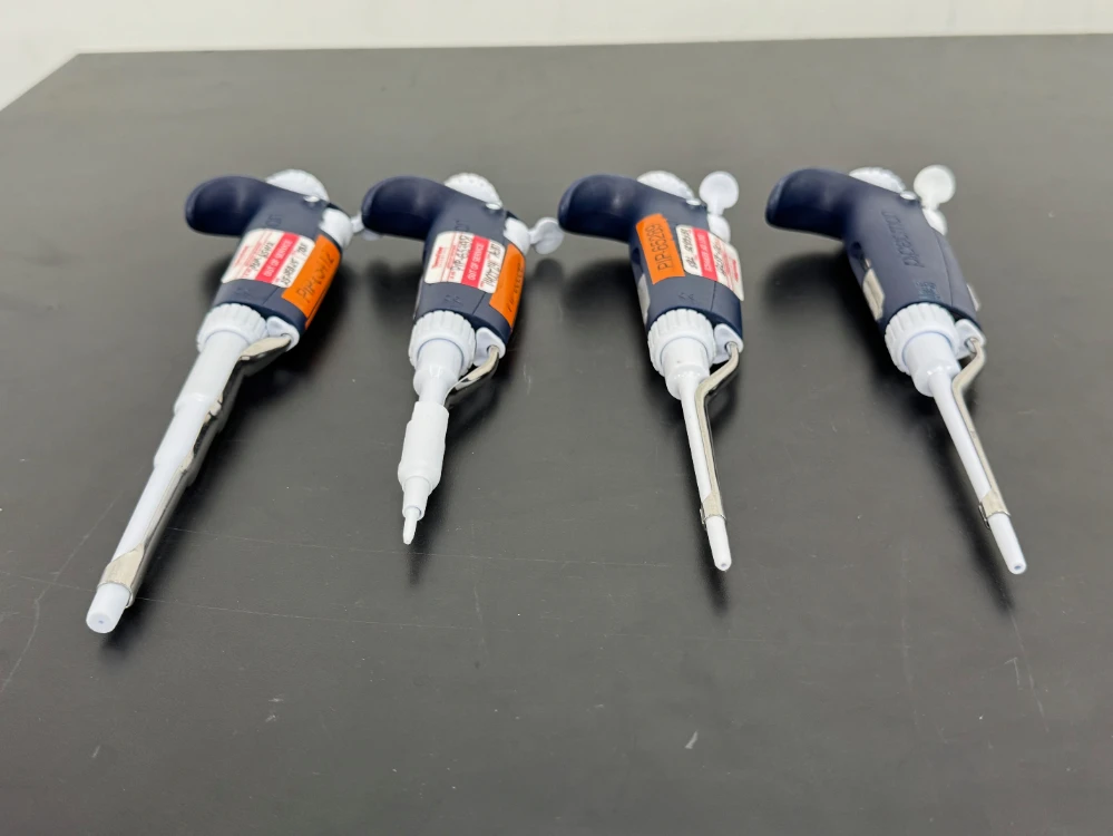 Gilson Pipetman Single Channel Pipettes - Quantity 4