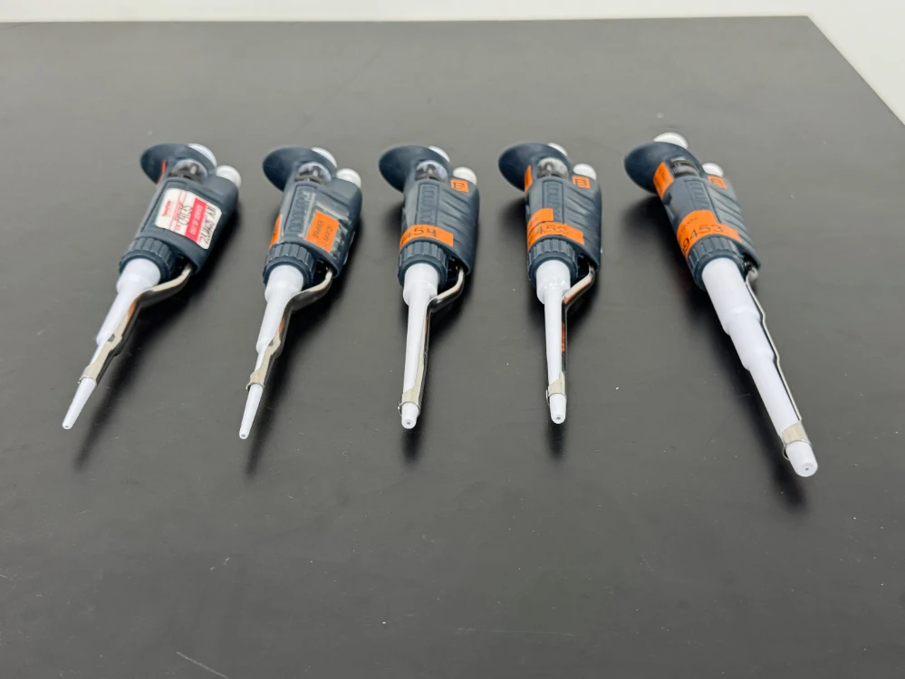 Gilson Pipetman Single Channel Pipettes - Quantity 5