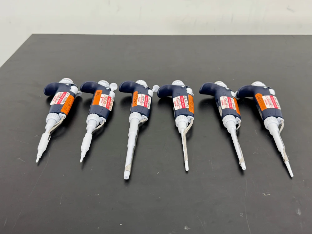 Gilson Pipetman Single Channel Pipettes - Quantity 6