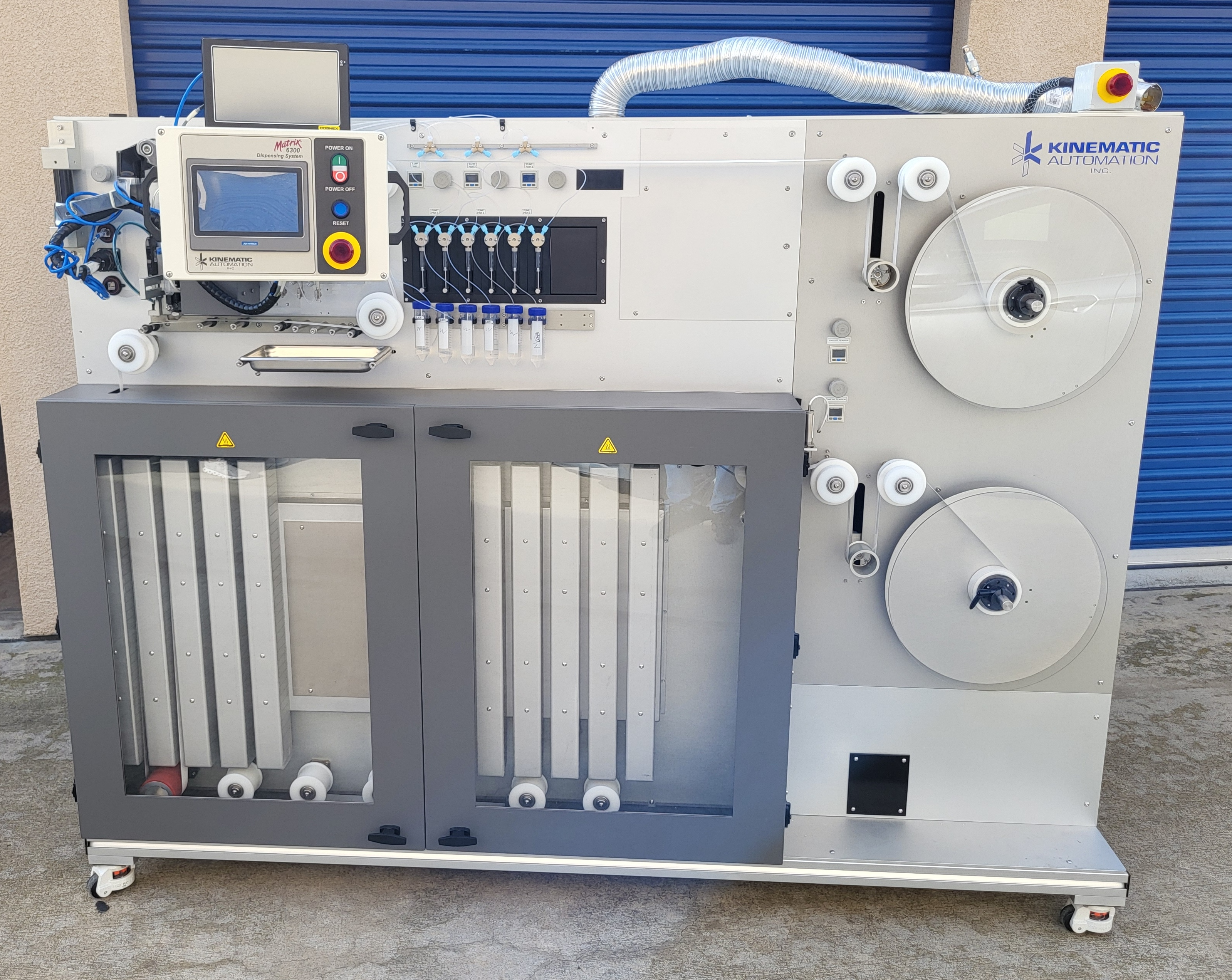 Lateral Flow Test Strip Production Line - Kinematic Matrix 6300 Reel-to-Reel, Kinematic 2210 &amp; 2360, Gereke TW02-04, Bosch Pack 102