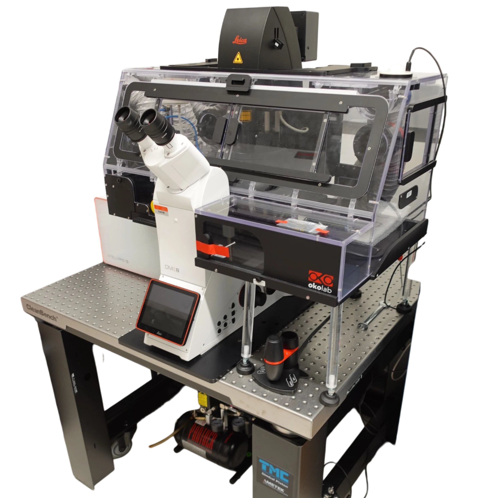 Leica Stellaris 5 Laser Scanner Confocal w/ DMI8 Inverted Phase Contrast Fluorescence with AFC Microscope.