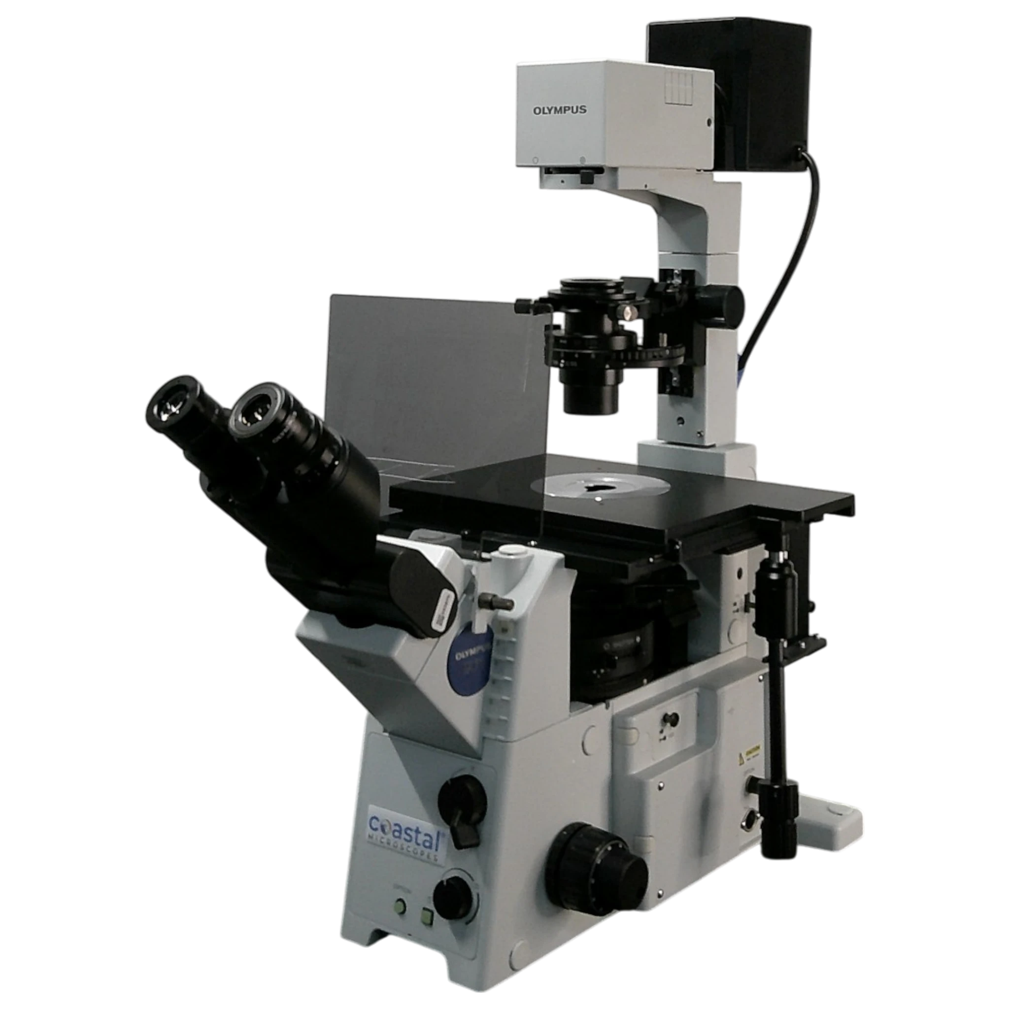 Olympus IX71 Inverted Phase Contrast Fluorescence Microscope.