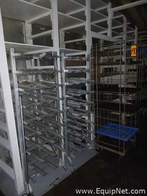 Lot 190 Listing# 1061910 Lot of Two Metal Racks and Two Wire Racks