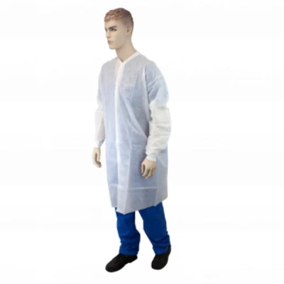 Dynarex Lab Coat w/out Pockets, Large, White, 3/10/cs 1984