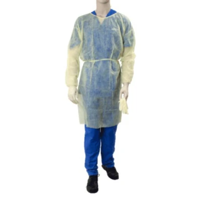 Dynarex Isolation Gown Fluid Resistant, Universal, Yellow, 10/5/cs 2141