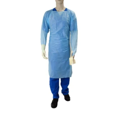 Dynarex CPE Thumb Loop Isolation Gown, Blue, 5/15/cs 2140