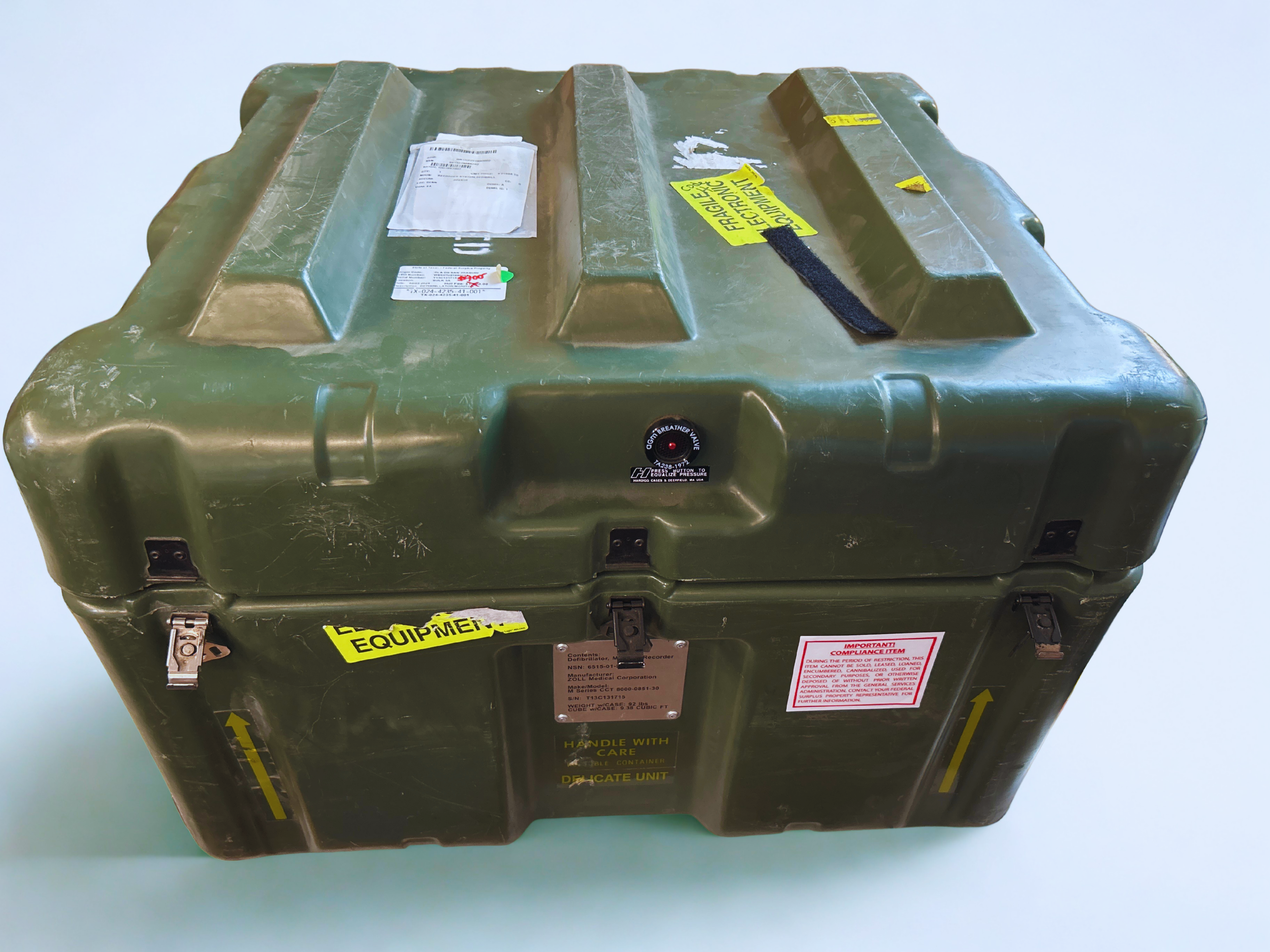 MIL-SPEC ZOLL M Series CCT Monitor/Defibrillator/Recorder w/ Pelican Hardigg Case – FULL KIT – $31K Value! LAST UNIT!