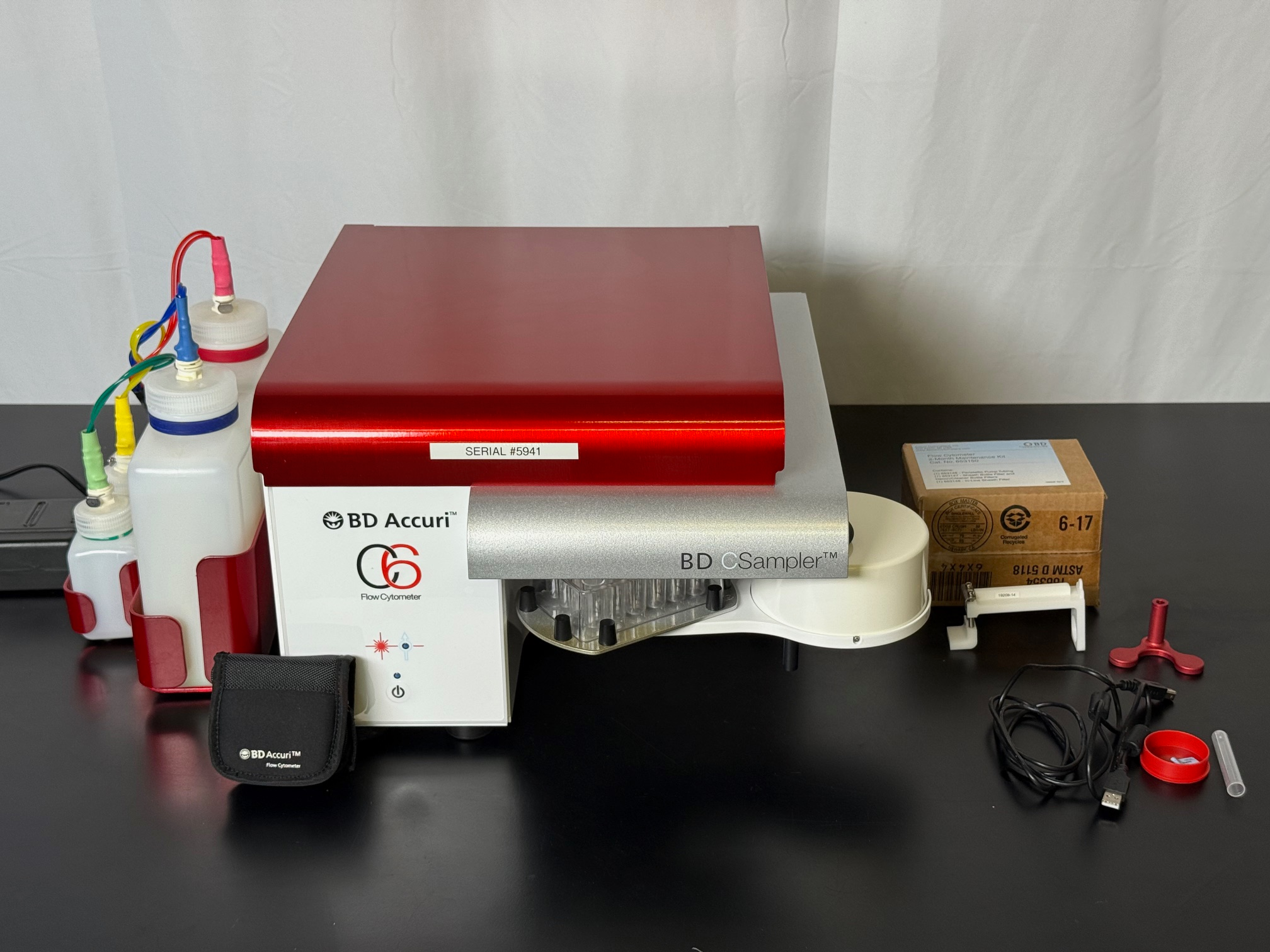 BD Accuri C6 Flow Cytometer system w/Extra Optical Filters + Auto Sampler 2015