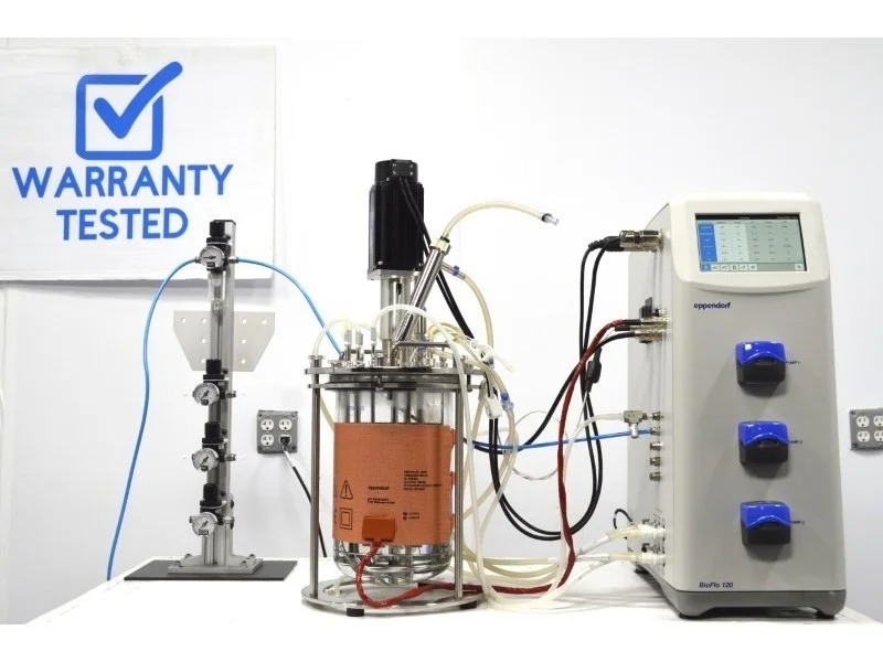 Eppendorf BioFlo 120 Bioprocess Control System with 5 Liter Glass Autoclavable Vessel