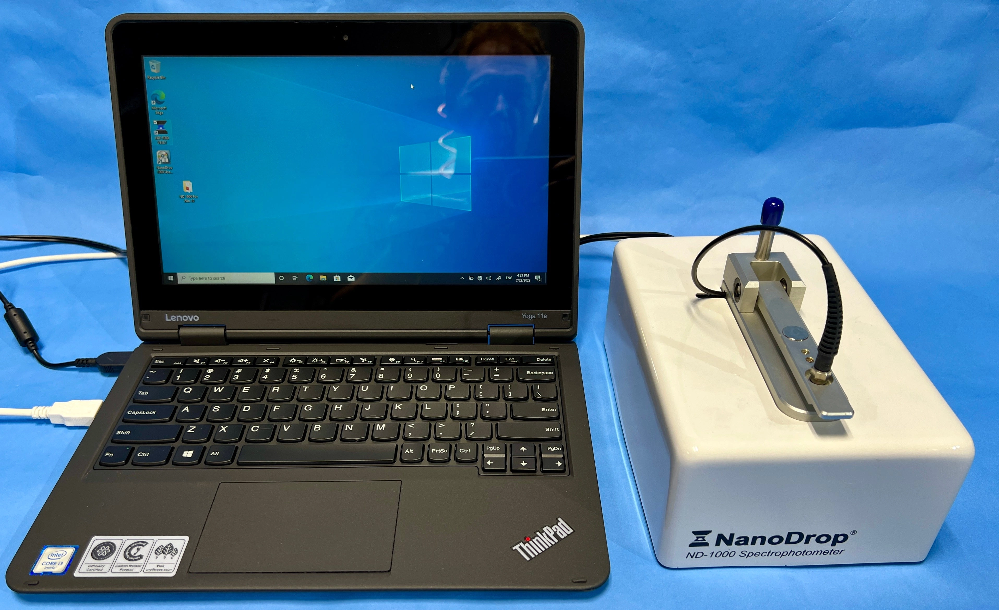 (ND-1000) Thermo Scientific™ NanoDrop™  1000 UV/VIS Spectrophotometer with Win10 Pro Laptop