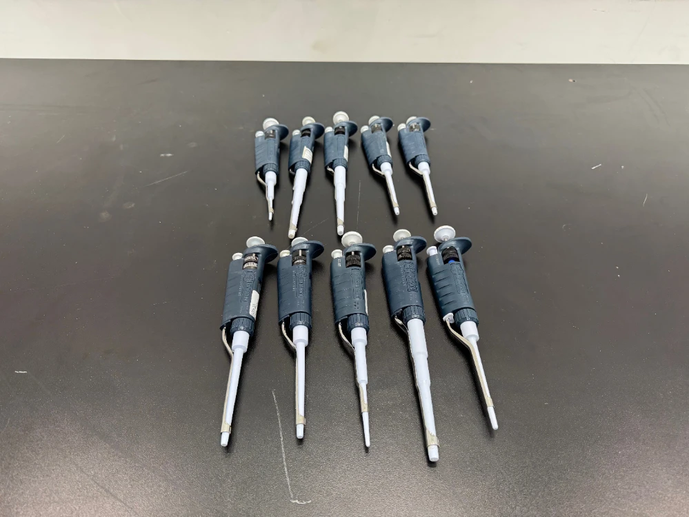 Gilson Pipetman Single Channel Pipettes - Quantity 10