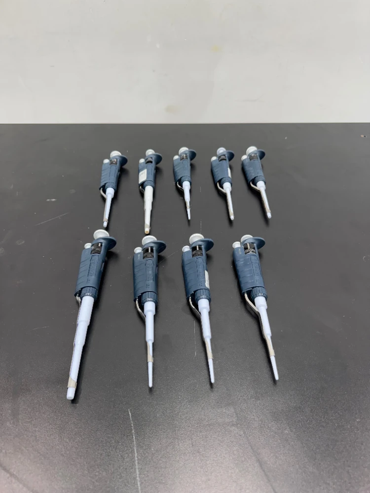 Gilson Pipetman Single Channel Pipettes - Quantity 9