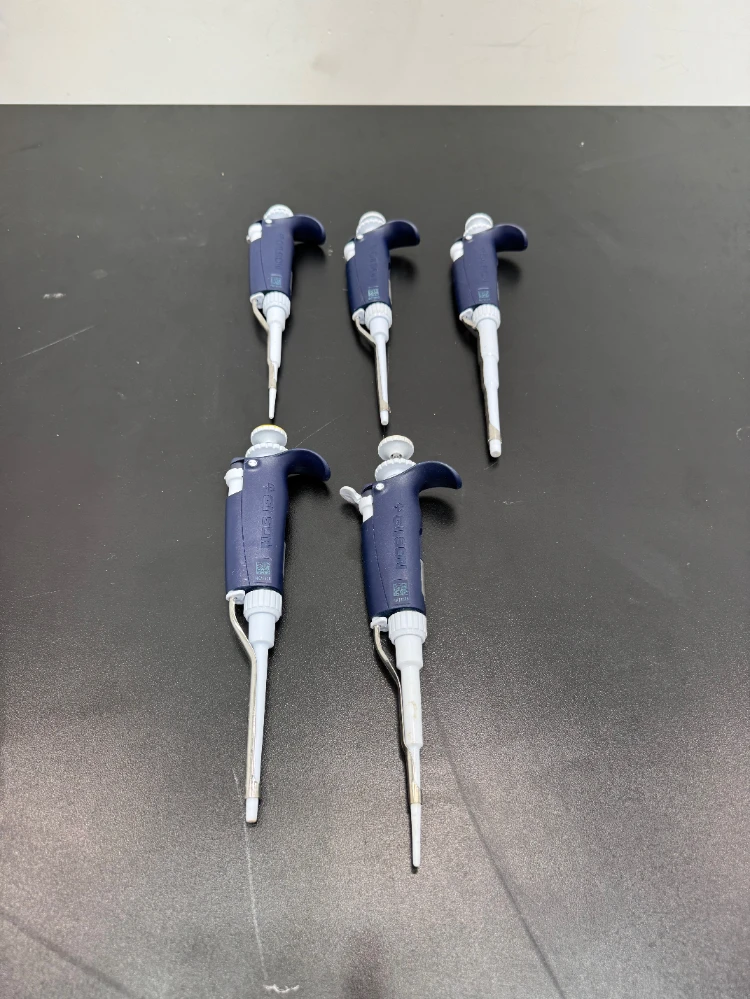 Gilson Pipetman Single Channel Pipettes - Quantity 5