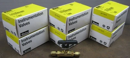 PARKER 2A-B2LJ-BP TWO-WAY B SERIES BALL VALVES, BODY MATERIAL: BP - BRASS, PORT: 2A - 1/8", DIMENSIO