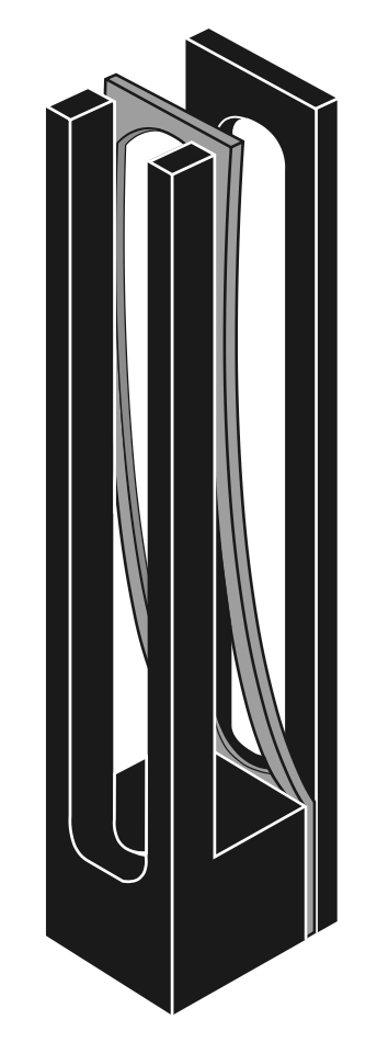 (CH-2049) Cell Holder for Rectangular Cell, 2mm or Smaller Path Length